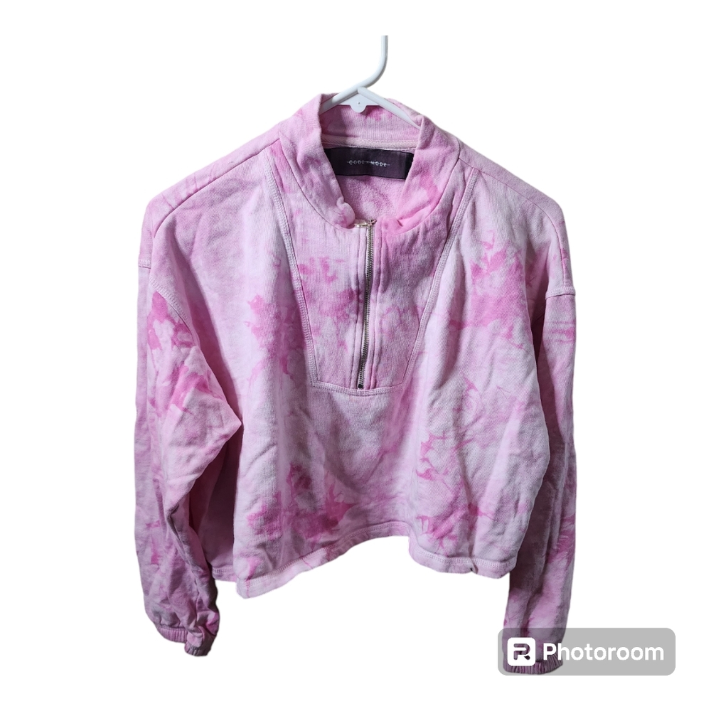 Code X Mode pink and white Cropped tie dyed sweatshirt size Xl 3 for $12